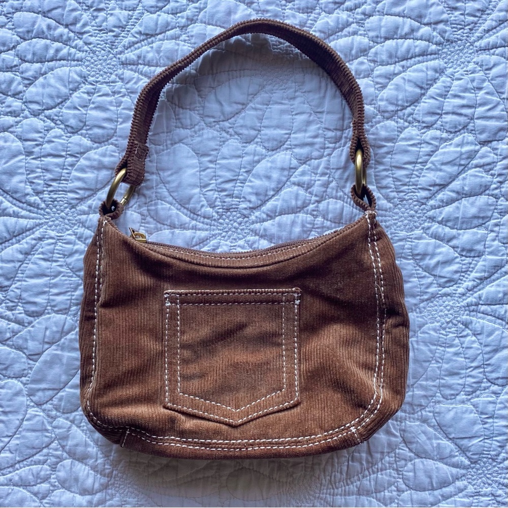 Corduroy Pocket Purse by Brandy Melville